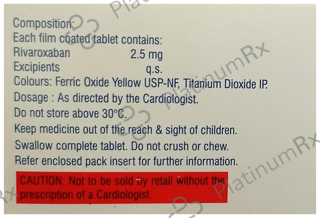 Rivaflo 2.5mg Tablet 10s