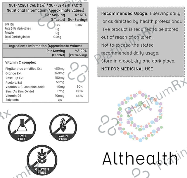 Alhealth Vitamin C and Zinc Tablet 60s