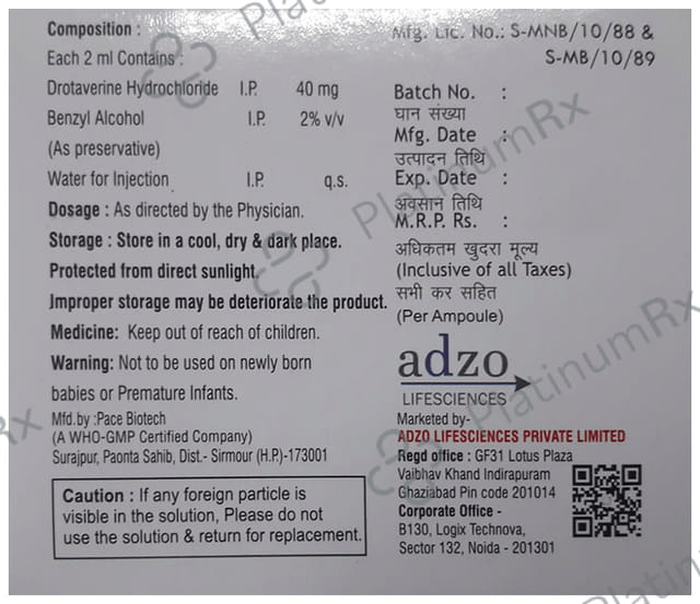 Adzospas 40mg Injection 2ml