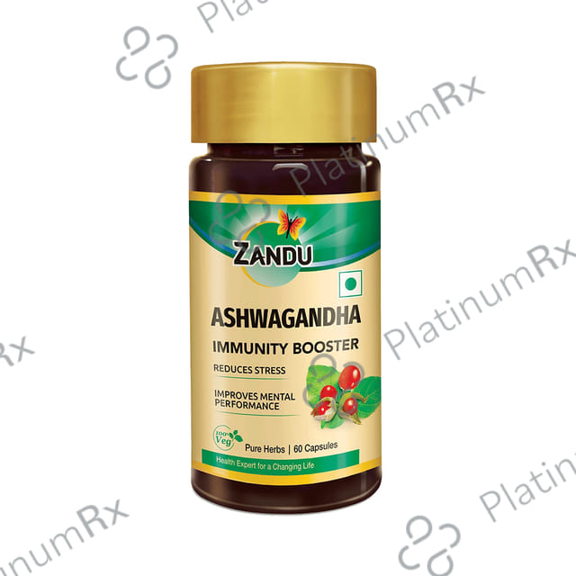 Zandu Ashwagandha Capsule - For Immunity, Stress & Mental Performance