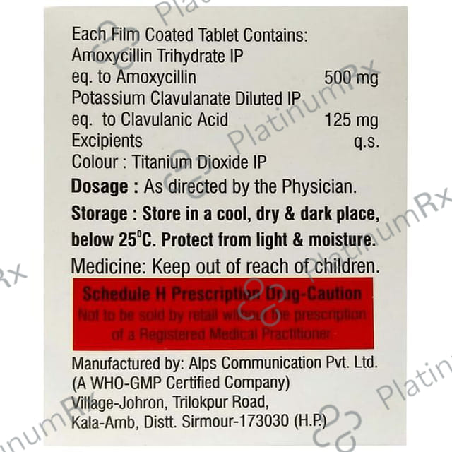Amolac CV 500/125mg Tablet 6s