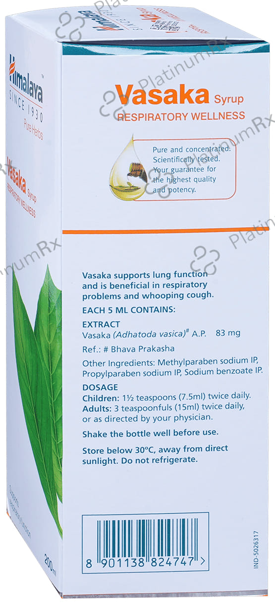 Himalaya Wellness Pure Herbs Vasaka Respiratory Wellness Syrup 200ml