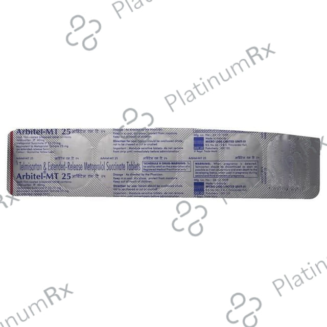 Arbitel MT 25/40mg Tablet ER 7s