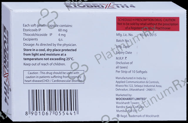 Etobrix TH 60/4mg Soft Gelatin Capsule 10s