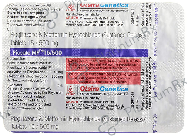 Piosafe MF 15/500 Tablet 10s