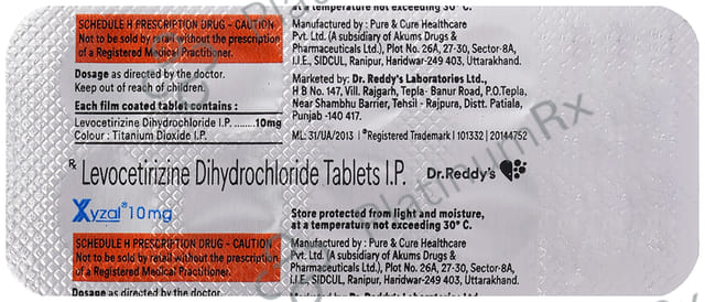 Xyzal 10mg Tablet 10s