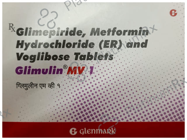 Glimulin MV 1mg Tablet ER 10s