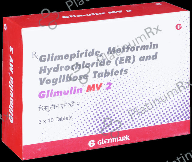 Glimulin MV 2mg Tablet ER 10s