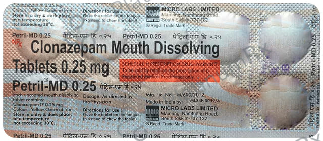 Petril-MD 0.25 Tablet 15 Tablet MD