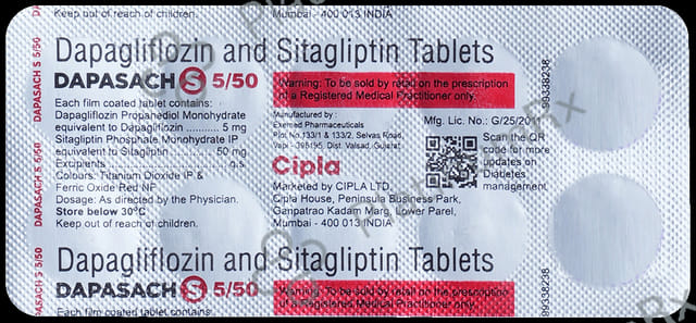 Dapasach S 5mg/50mg Tablet