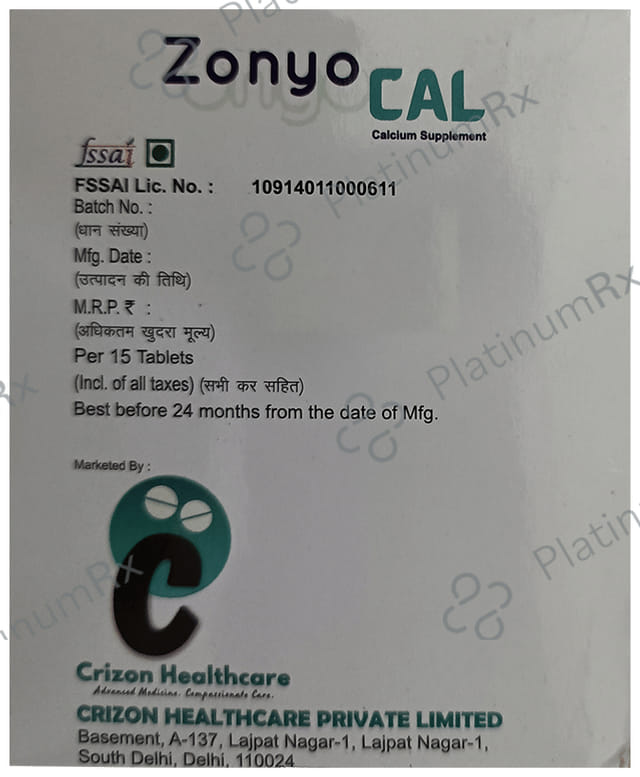 Zonyo Cal Tablet 15s