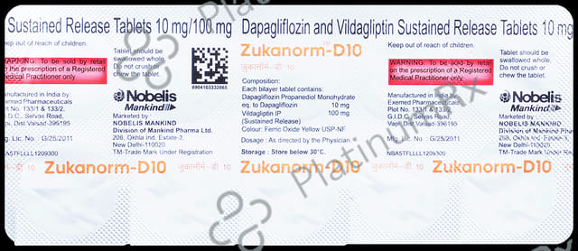 Zukanorm D 10/100mg Tablet 10s