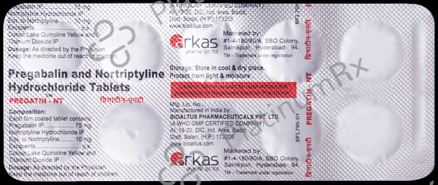 Pregatin NT 75mg/10mg Tablet