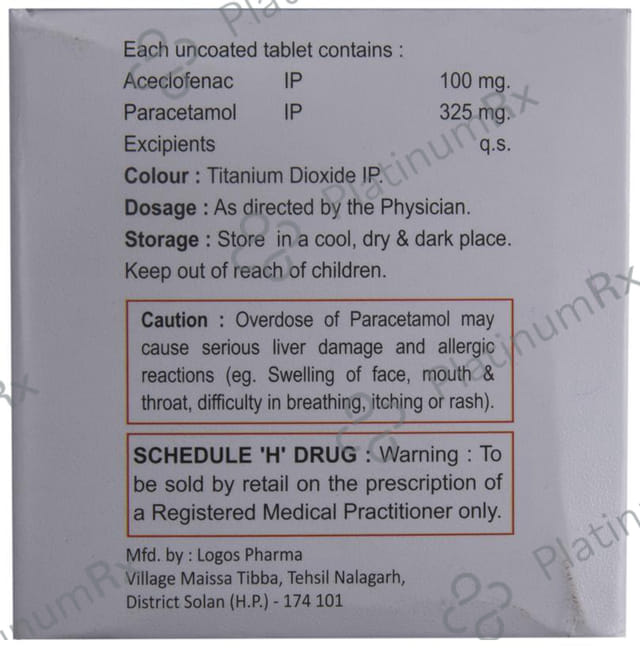 Bignac P 100/325mg Tablet 10s