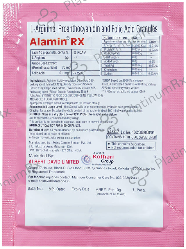 Alamin RX Orange Sugar Free Granules 10gm