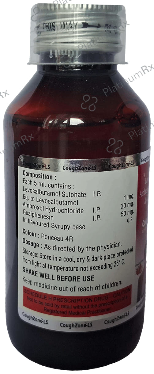 Coughzone LS Syrup Strawberry Sugar Free 100ml