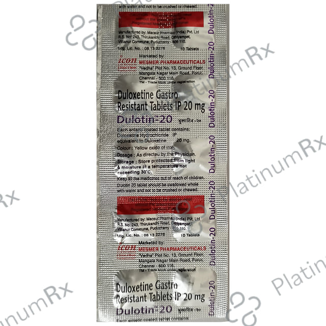 Dulotin 20mg Tablet 10s