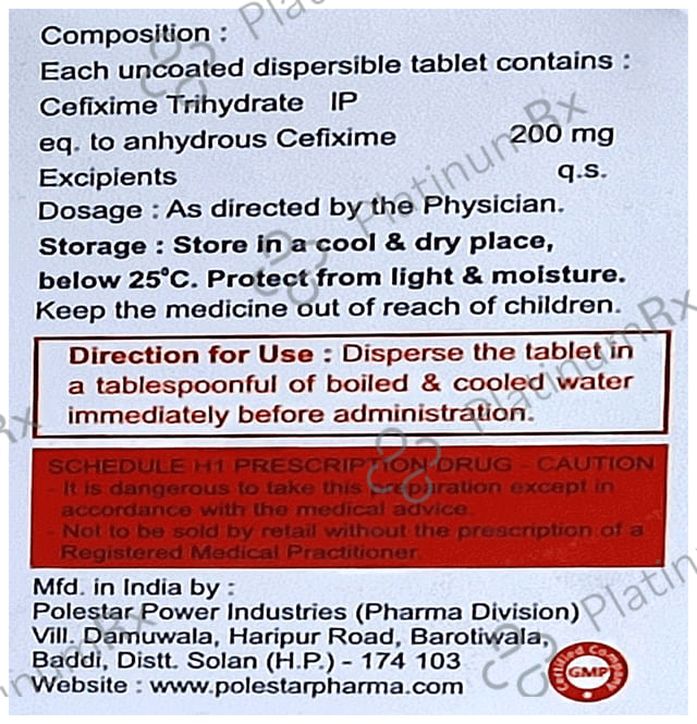 Trimcef 200 DT Tablet