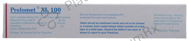 Prolomet XL 100mg Tablet ER 10s