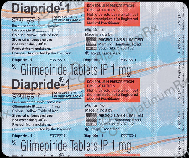 Diapride 1mg Tablet 30s