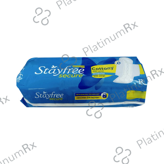 Stayfree Secure Cottony Soft with Wings Pads Regular 12s