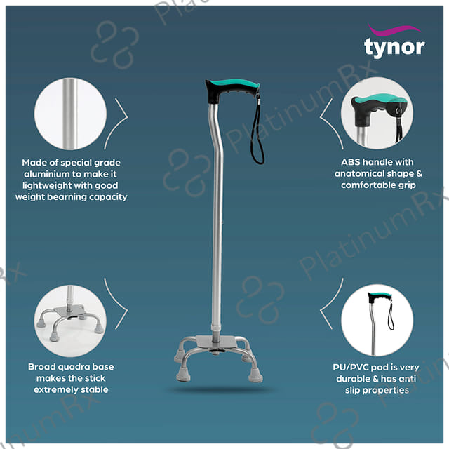 Tynor L12 Walking Stick Quadripod Universal 1s