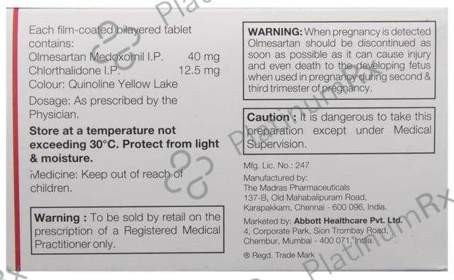 Winbp CT 40/12.5mg Tablet 10s