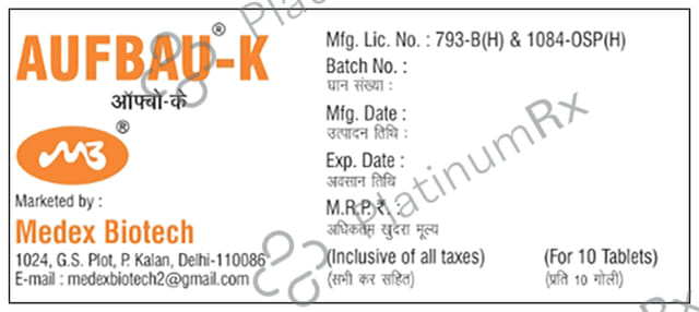 Aufbau K 10mg Tablet DT 10s