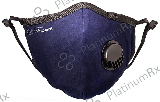 Livinguard Ultra 4 Layer Cotton Face Mask Large Bombay Blue