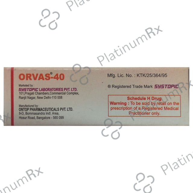Orvas 40mg Tablet 10s
