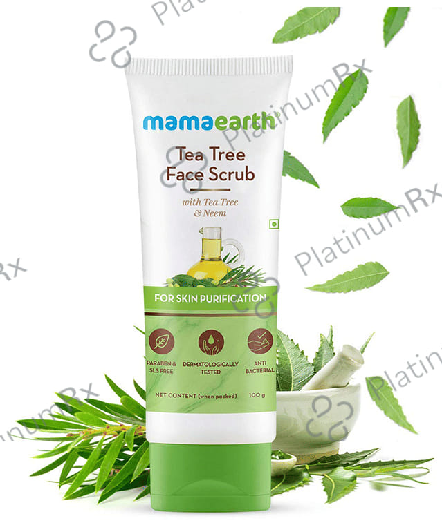 Mamaearth Tea Tree Face Scrub - Paraben & SLS-Free - For All Skin Types