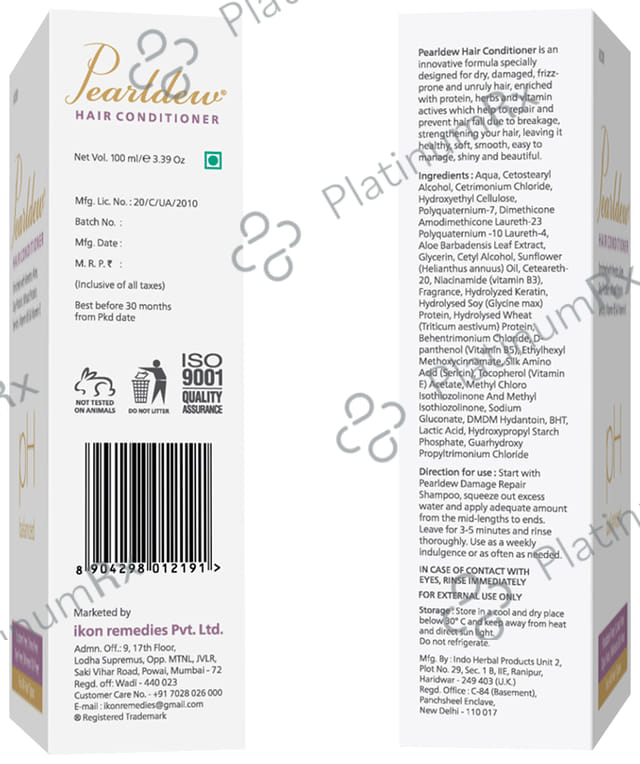 Pearldew pH Balanced Hair Conditioner (100ml Each) 2 Tubes
