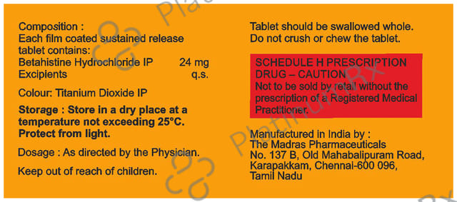 Vertistar 24mg SR Tablet 7s