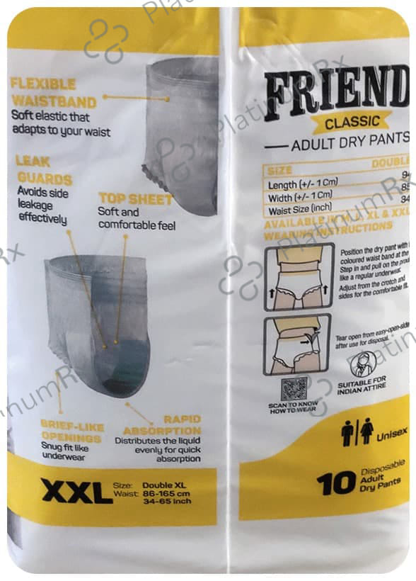 Friends Classic Adult Dry Pant Diaper XXL 10s