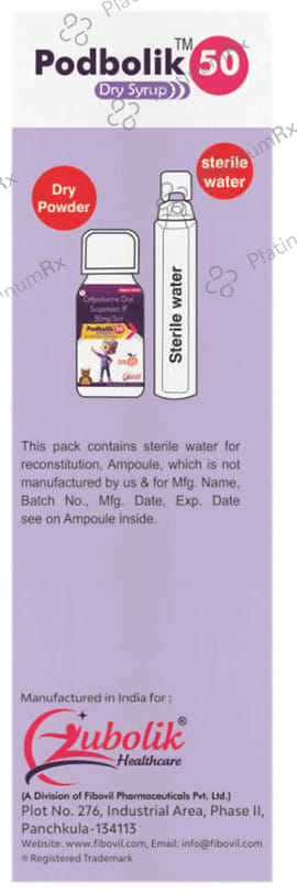 Podbolik 50mg Dry Syrup Orange 30ml