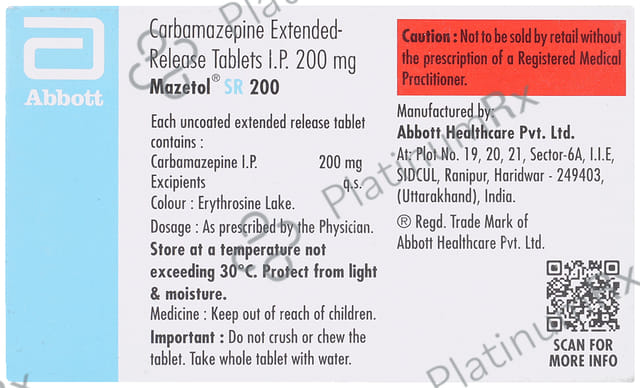 Mazetol 200mg Tablet ER 15s