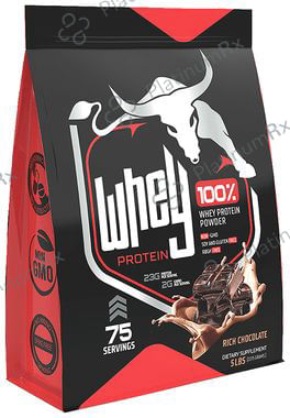 Bull Pharm 100% Whey Protein Powder for Lean Muscle Soy & Gluten Free Rich Chocolate