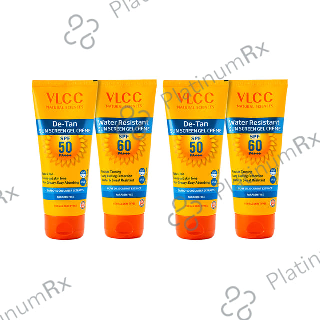 VLCC Water Resistant SPF 60 & De Tan SPF 50 Solution 4s