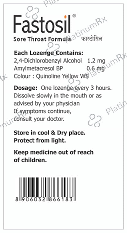 Fastosil Lozenges Honey Lemon