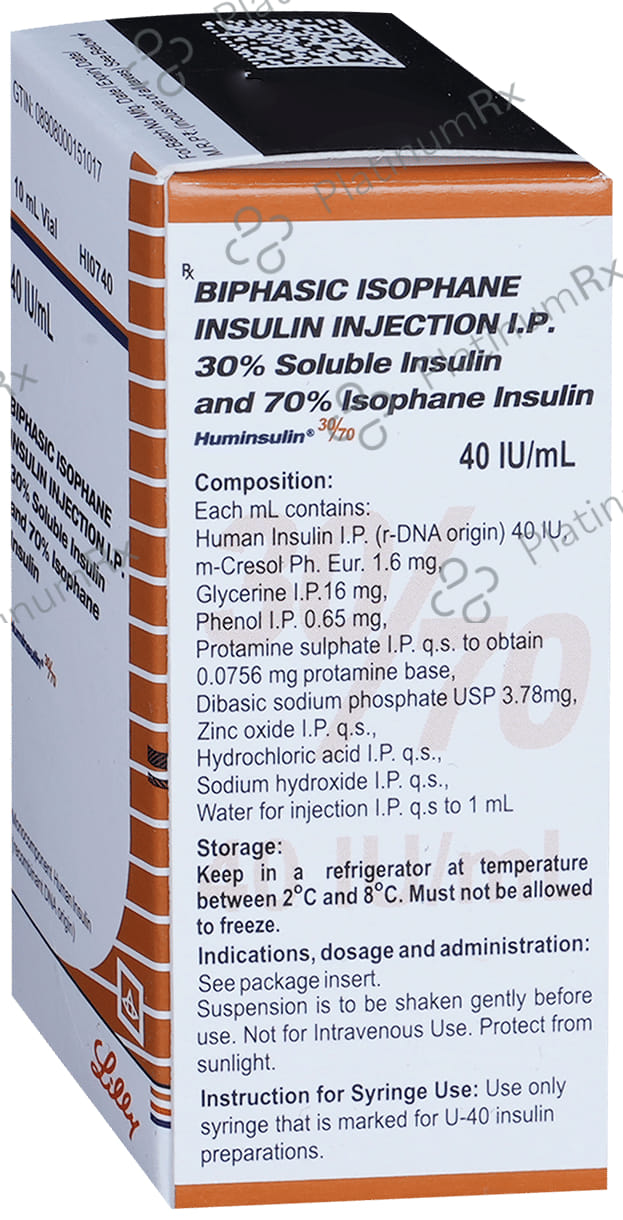 Huminsulin 30/70 (40 IU/ml) (1*10ml Vial)