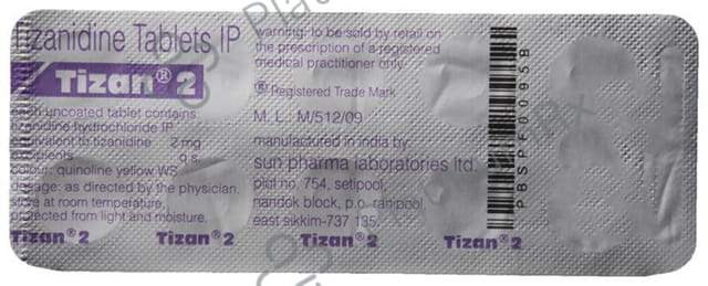 Tizan 2mg Tablet 10s