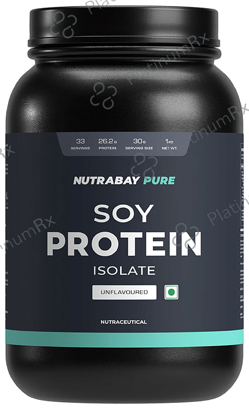 Nutrabay Pure Soy Protein Isolate - Powder for Muscle Recovery & Immunity - Unflavoured