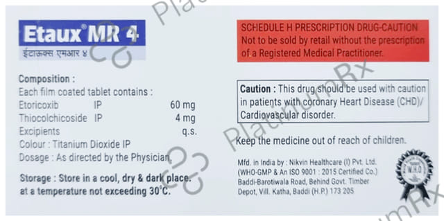 Etaux MR 60mg/4mg Tablet 10s