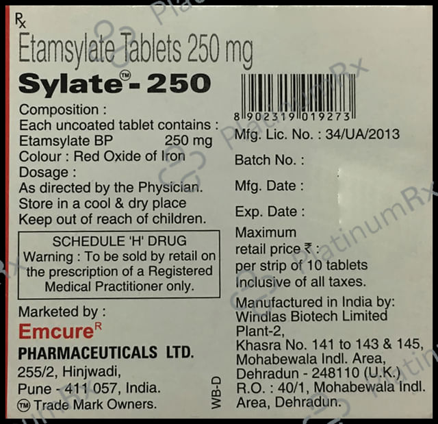 Sylate 250mg Tablet 10s