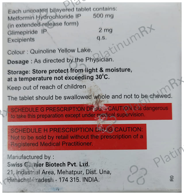 Glucorix M 2/500mg Tablet ER 15s