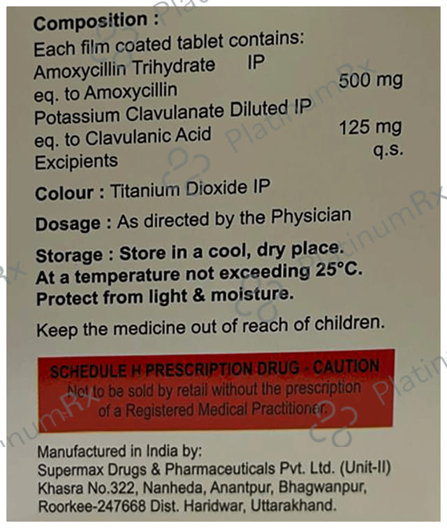 Amoxiheal CV 625 500/125mg Tablet 6s