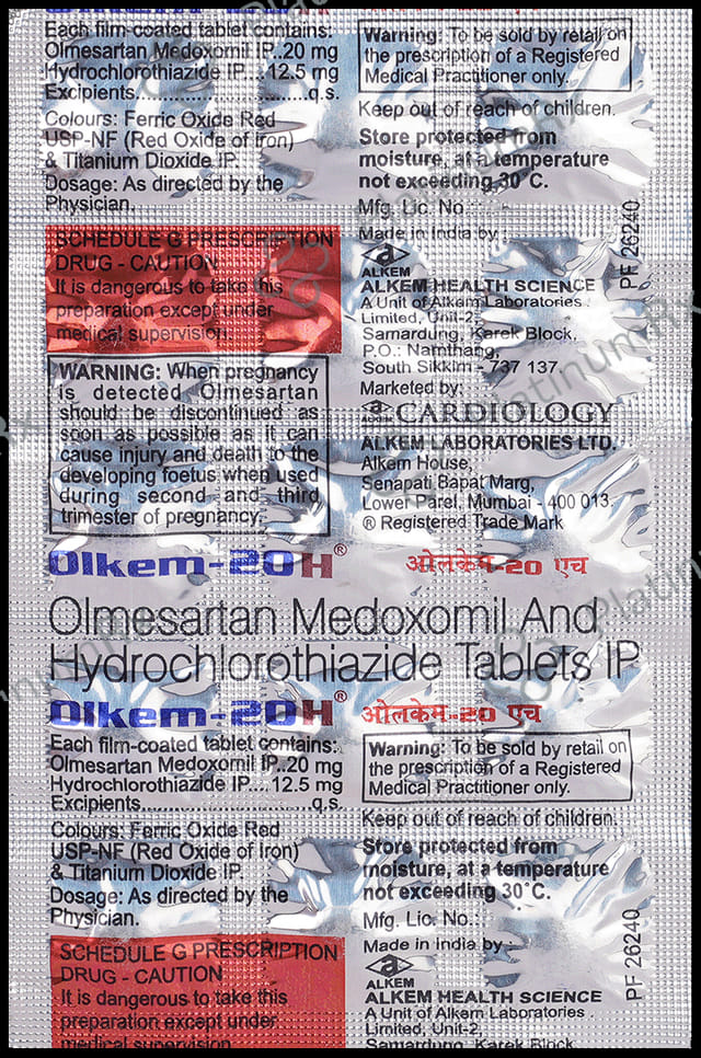 Olkem 20H 12.5/20mg Tablet 15s