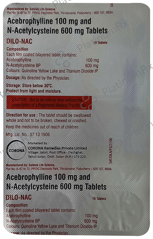 Dilo Nac 100/600mg Tablet 10s