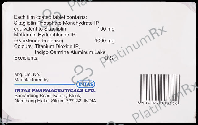 Ignalis M 100/1000mg Tablet ER 10s