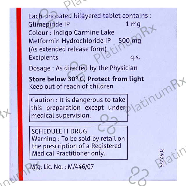 Euglim P 15mg/1mg Tablet